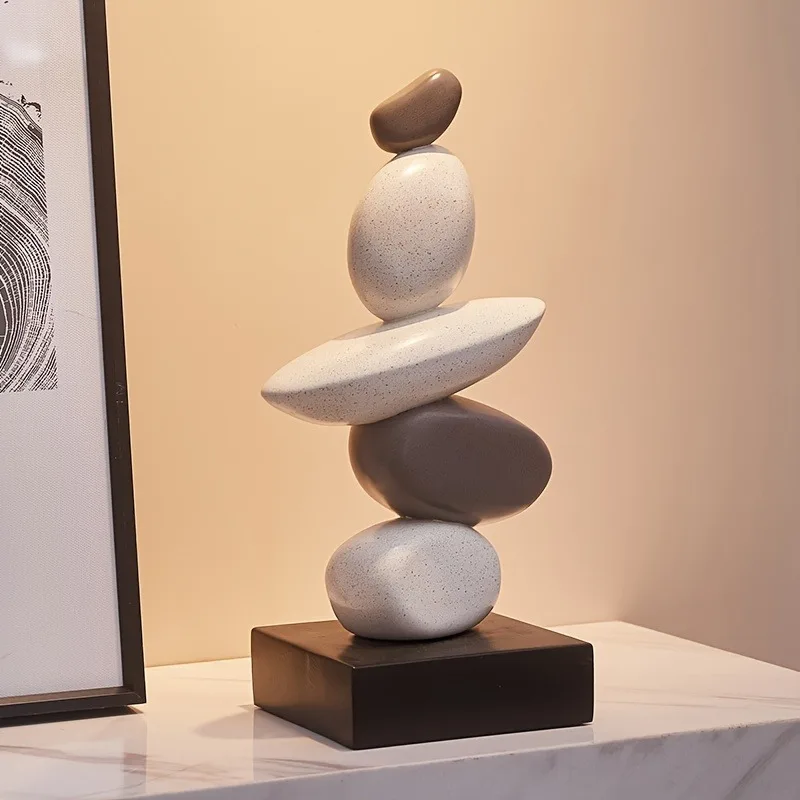 

Resin Ornament Creative Get Luck Stone Desktop Ornament Wine Rack Natural Sandstone Gifts for Friends Living Home Decor