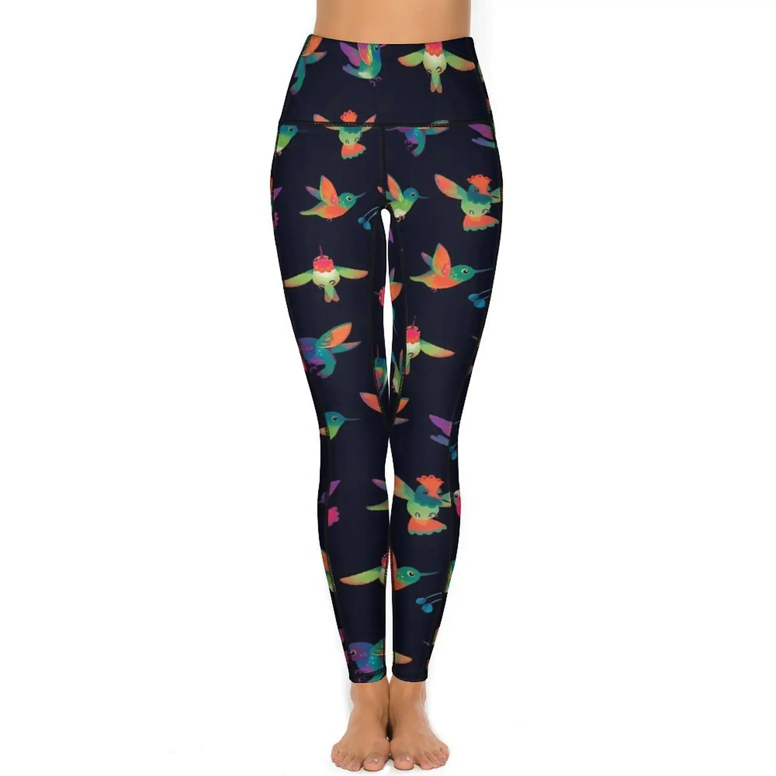 Colorful Bird Yoga Pants Sexy Hummingbird Design Leggings Push Up Gym Leggins Lady Novelty Quick-Dry Sport Legging