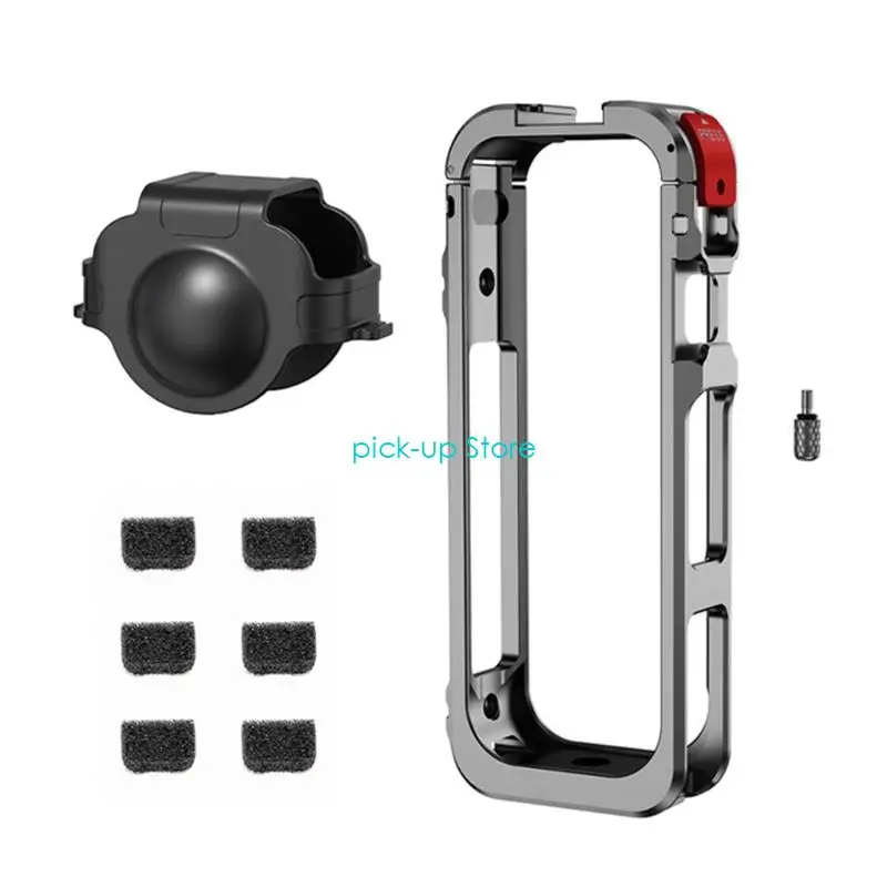 

Q5WA Durability Aluminum Camera Cage Quick Release Metal Frame For X5 Camera Enhances Protections And MultiFunctionality