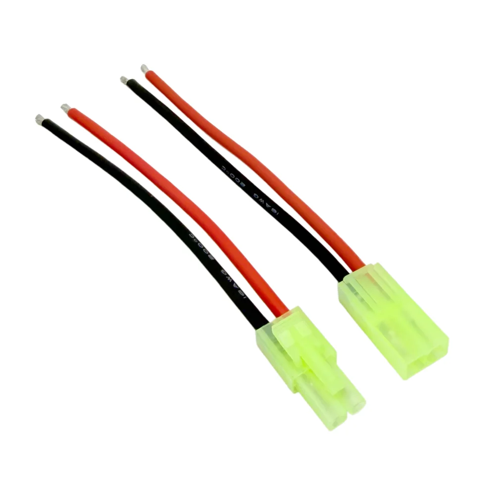 Mini Tamiya Male Female Pigtail Connector Plug Adapter with 16AWG 10cm Tinned Silicone Wire Cable for RC Car Battery Charger