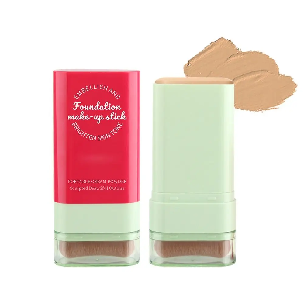 Velvet Matte Foundation Stick Waterproof Long-lasting High Coverage Cream Foundation Smudge-proof Lightweight