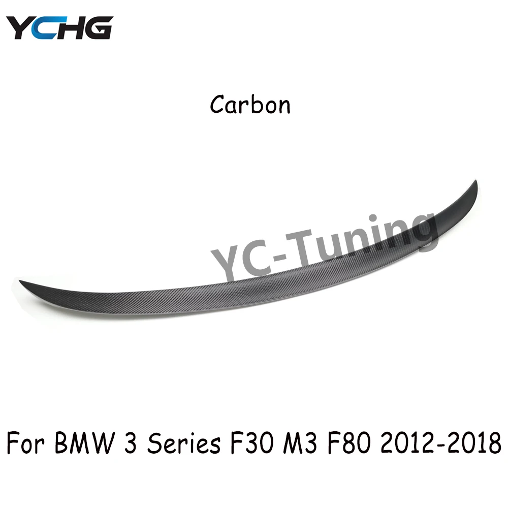 F30 P Style Dry Carbon Fiber Rear Boot Trunk Spoiler For BMW 3 series F30 M3 F80 320i 328i 335i Forged Carbon Spoiler 2012-2018