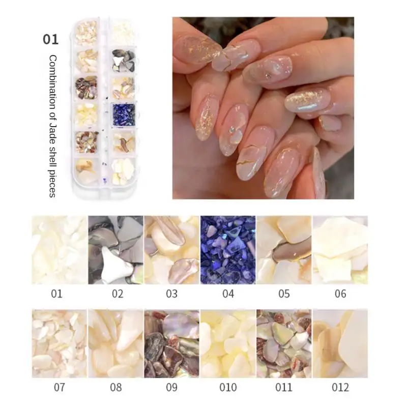 Box Crystal Nail Art Rhinestone Gold Silver Clear Flat Bottom Mixed Shape Glitter Nail Gems Nail Art 3D Decoration