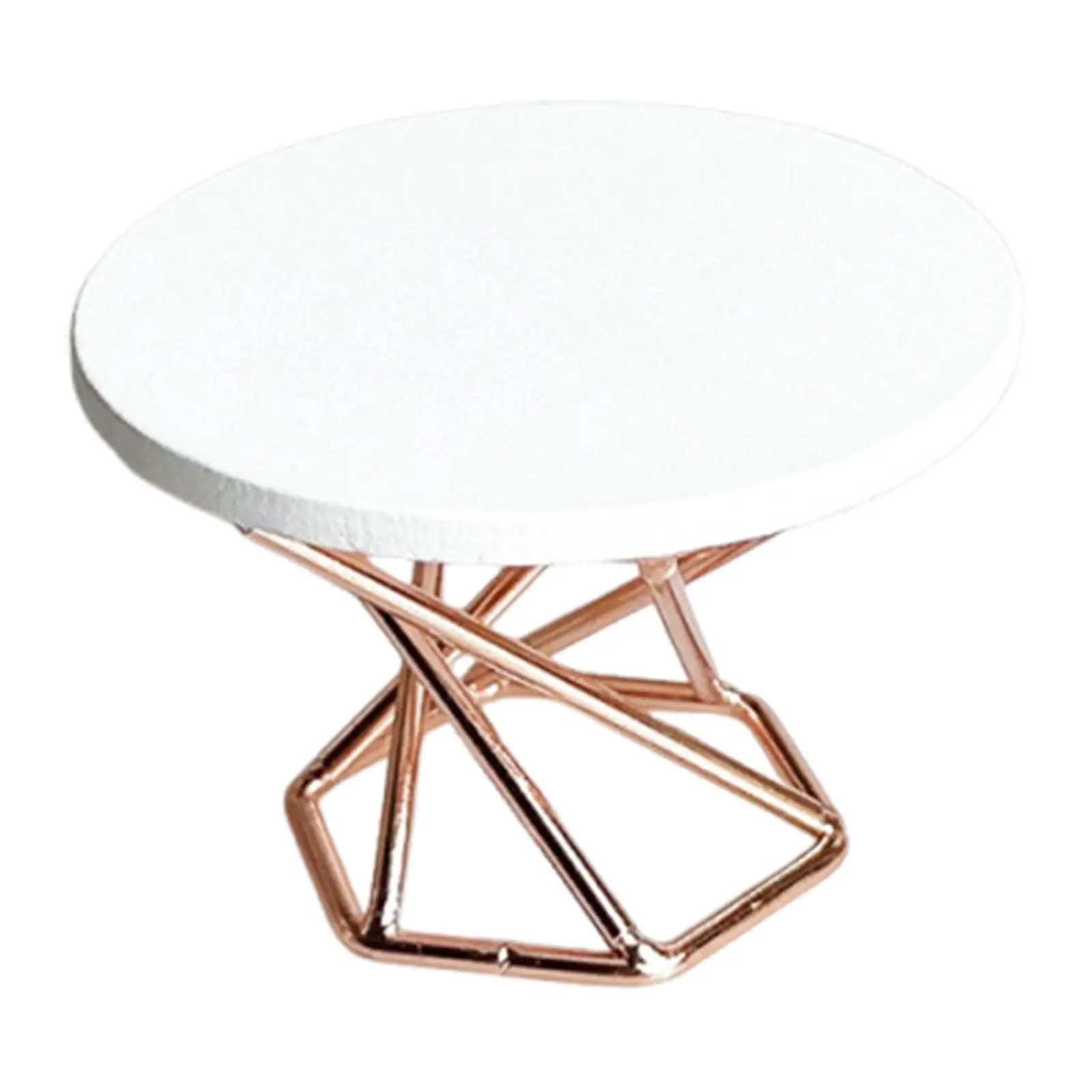 Mesa auxiliar para muebles de casa de muñecas, 1/12, 6,5x4,6 cm, para decoración de miniescena, modelo de mesa auxiliar, tapa de madera