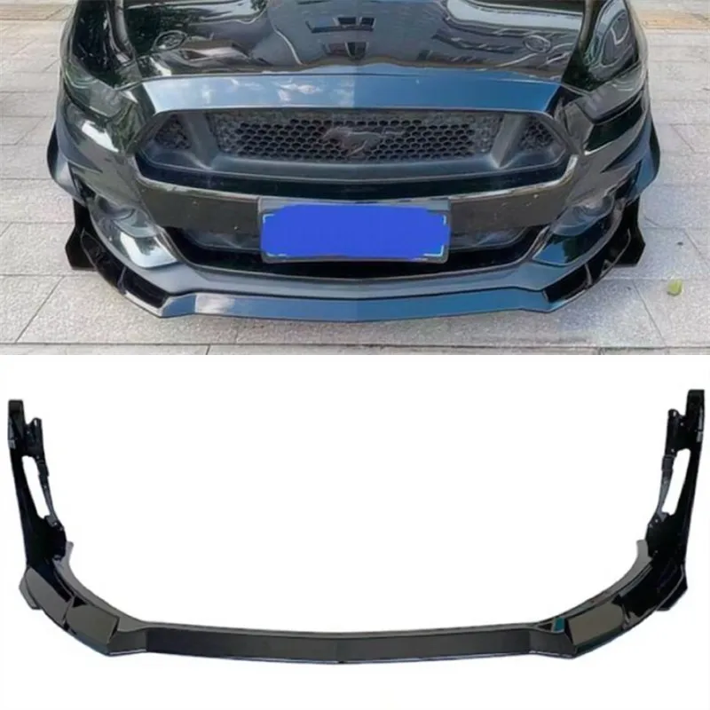 

Для Ford Mustang 2015-2017 Высокое качество ABS яркий черный передний бампер спойлер спойлер автомобильные аксессуары комплект кузова