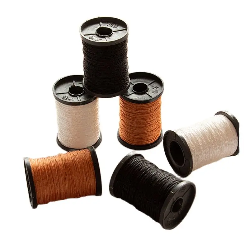 Nylon Waxed Thread Repair Cord for Leather Canvas Tent, Shoes Repair Tool, 0.7mm, 50m, 1Pc