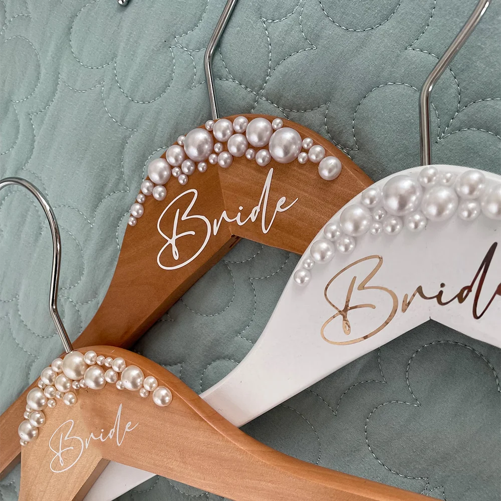 

Bride pearl-kissed Wedding Hanger Bride To Be Dress Hanger Bridal Shower Bachelorette Party Decor Supplies Newlywed Mrs Present