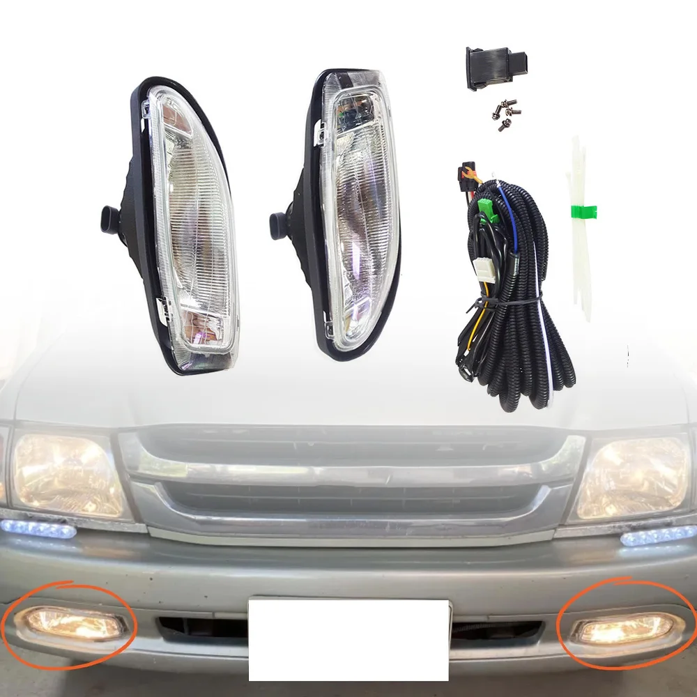 

1 Pair Front Bumper Fog Lights Fit for Toyota Hilux MK5 2WD (Tiger D4D) 2003 2004 2005 Accessories
