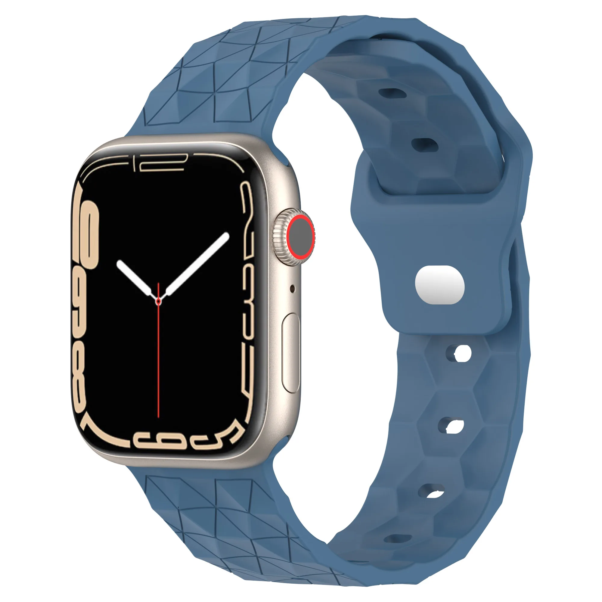 Silikon-Ersatzarmband für Apple Watch 46mm 45mm 44mm 42mm 41mm 40mm Sportarmband für iWatch Series 12 11 10 9 8 7 6 Ultra 2/3 – Detail 3