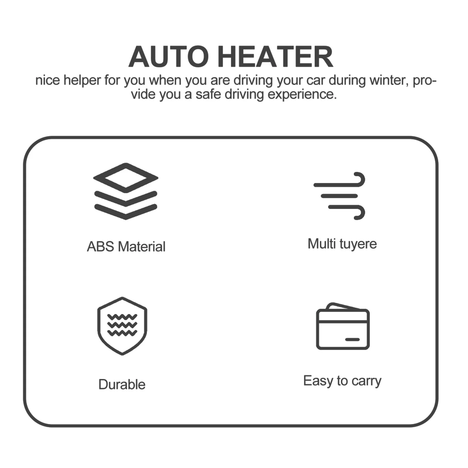 

Портативный автомобильный обогреватель-вентилятор: быстрое размораживание, обогрев и циркуляция теплого воздуха для автомобиля