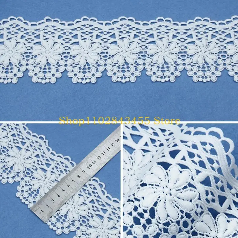 49mc 10 ярдов белая кружевная лента Woven Band Кружевая свадебные принадлежности Diy ручной одежды