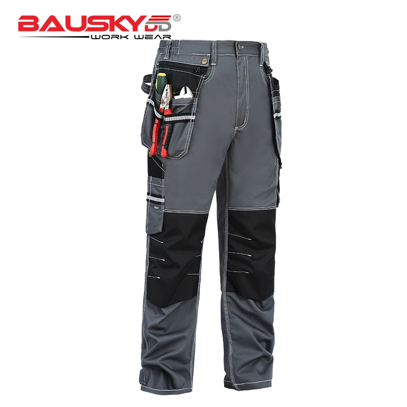 Bauskydd Work Pants In Cargo Pants Men\'s Workwear Working Pants Tool Trouser Black Work Trousers Men Workwear With EVA Knee Pads