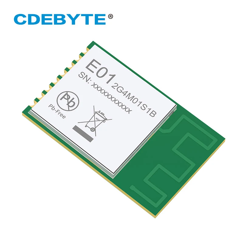 E01-2G4M01S1B 2,4 GHz SMD беспроводной модуль приемопередатчика PCB антенна 5dBm SPI IoT передатчик и приемник