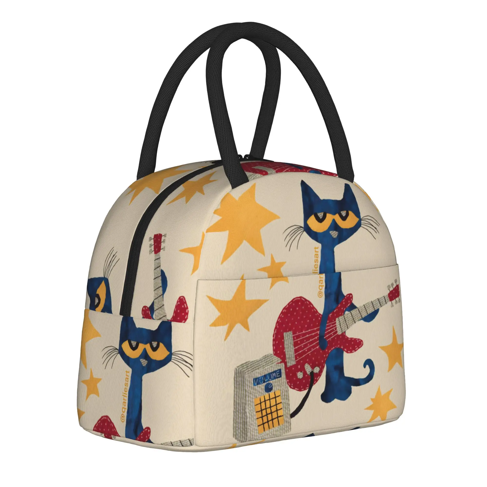 Pete The Cat Merch Insulated Lunch Bag For School Office  Food Storage Bag Leakproof Cooler Thermal Lunch Box