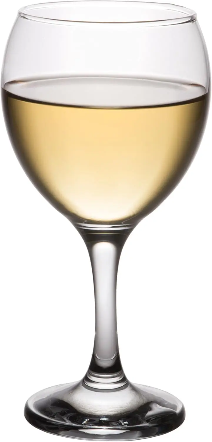 Set of 6 Classic Glass 8.75 fl oz Stemmed All-Purpose White Wine Goblets, Clear