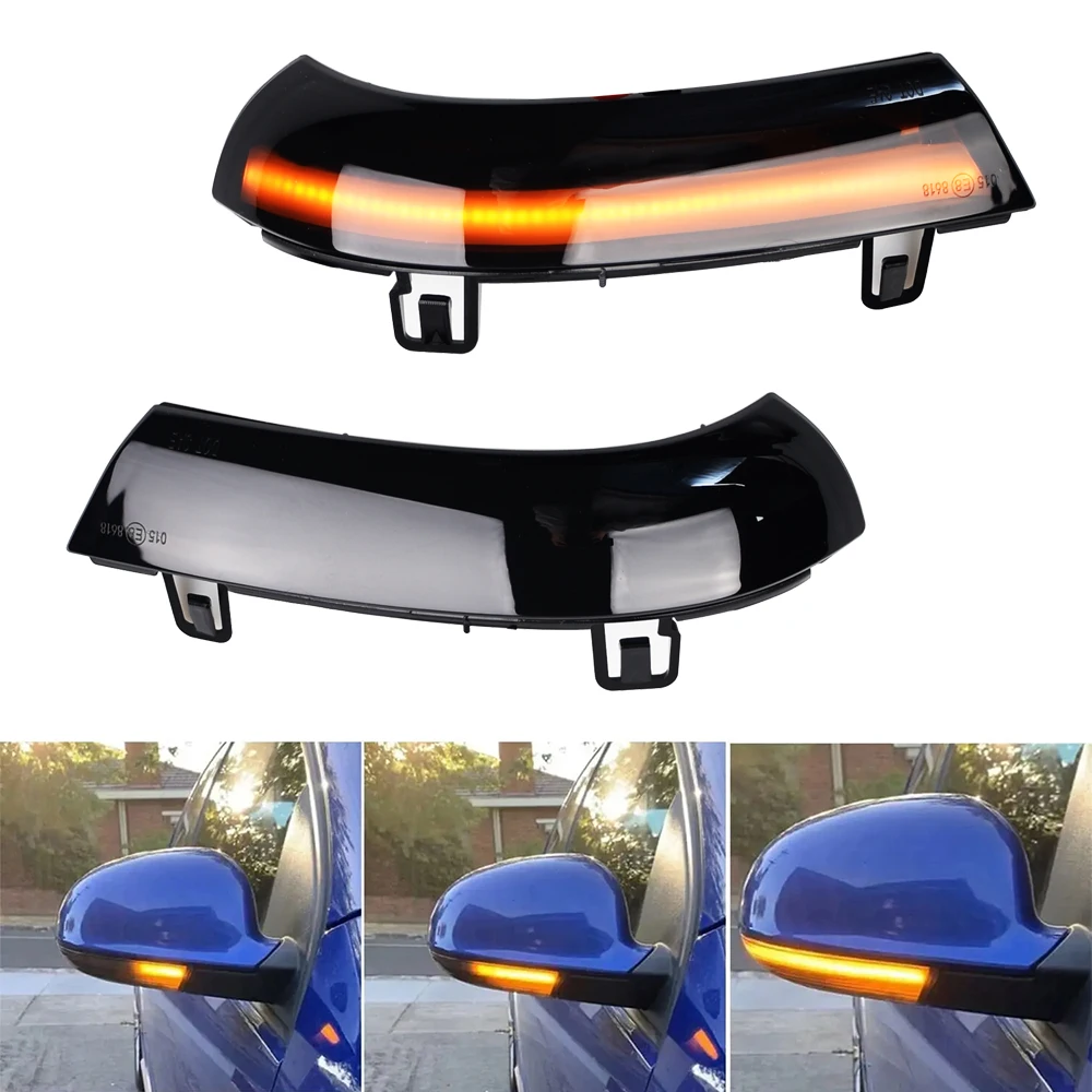 LED Dynamic Turn Signal Light For VW Passat B6 GOLF 5 Jetta MK5 Passat B5.5 GTI V Sharan Flowing Water Blinker Flashing Light