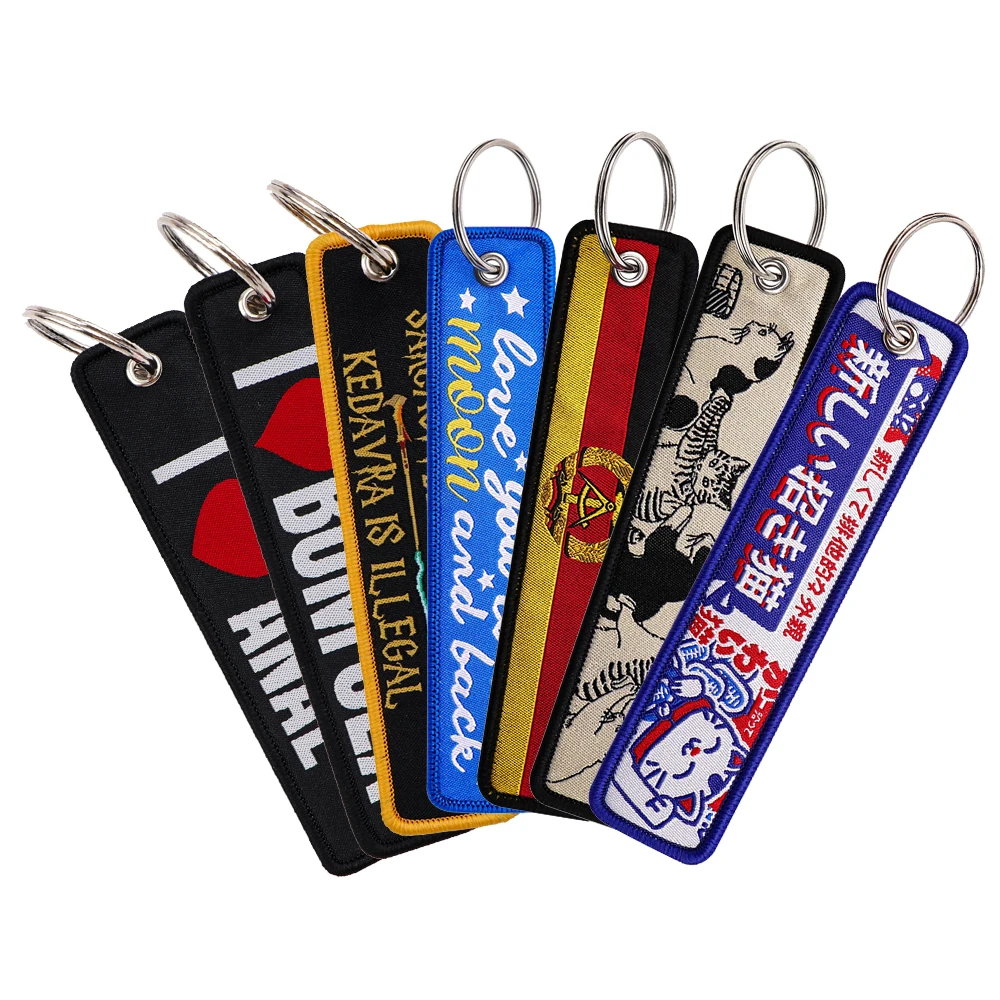 Chave tag chaveiros chaveiro para carro motocicletas chaves chaveiro titular moda jóias anime acessórios 1pc