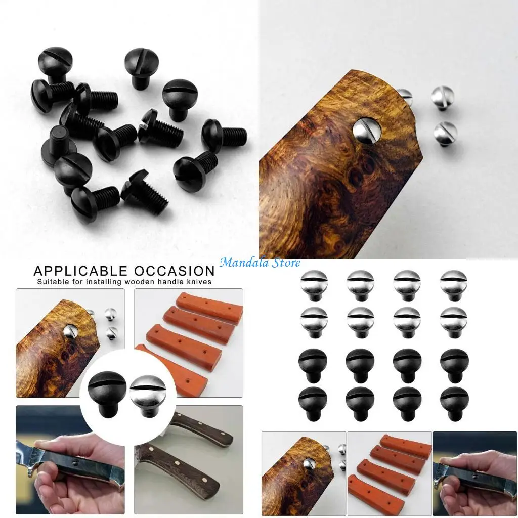 U2JC 416 Stainless Steel 8Pcs Slotted Screws Bolts for Customizing
