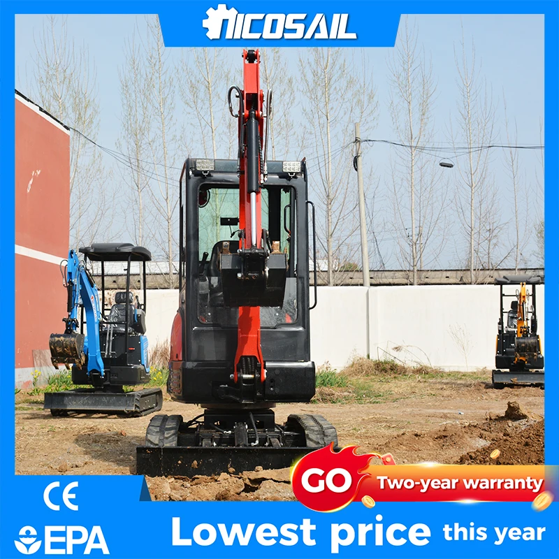 

CE EPA Mini Digger NICOSAIL OKW25U 2100kg 14.2kW Customizable Flexible Compact Excavator for Construction Trenching