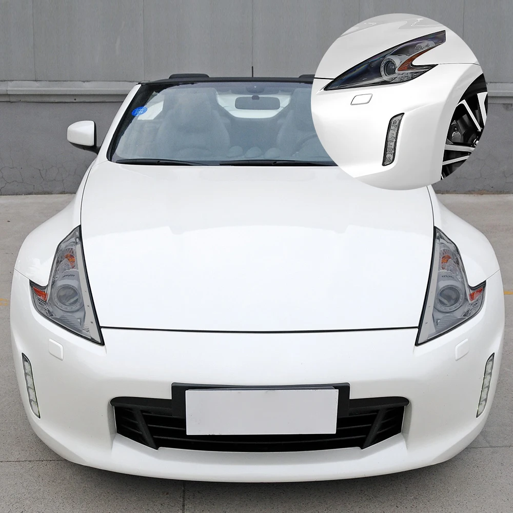 

High-Gloss Smoke Black Pre-Cut TPU Headlight Protection Film For Nissan 370Z 2009-2020 PPF Kit Anti-Scratch Vinyl Wrap Cover