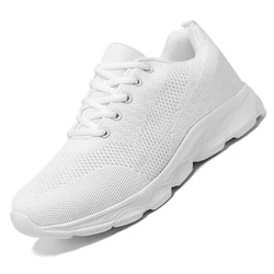 Summer Women Casual Shoes Soft Portable Sneakers Walking Shoes Flat Soles for Women Breathable Slip on White Shoes