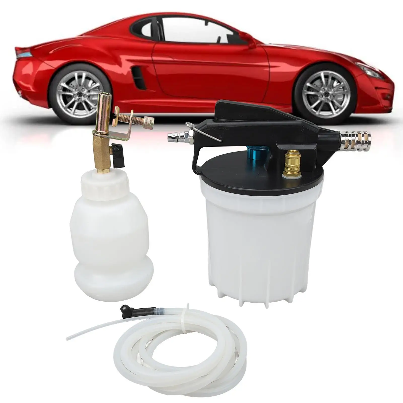 Air Brake Bleeder Kit 2.75 To 11.6 Bar 40in Hose Quiet Work High Efficiency Pneumatic Fluid Extractor Tool for vehicles