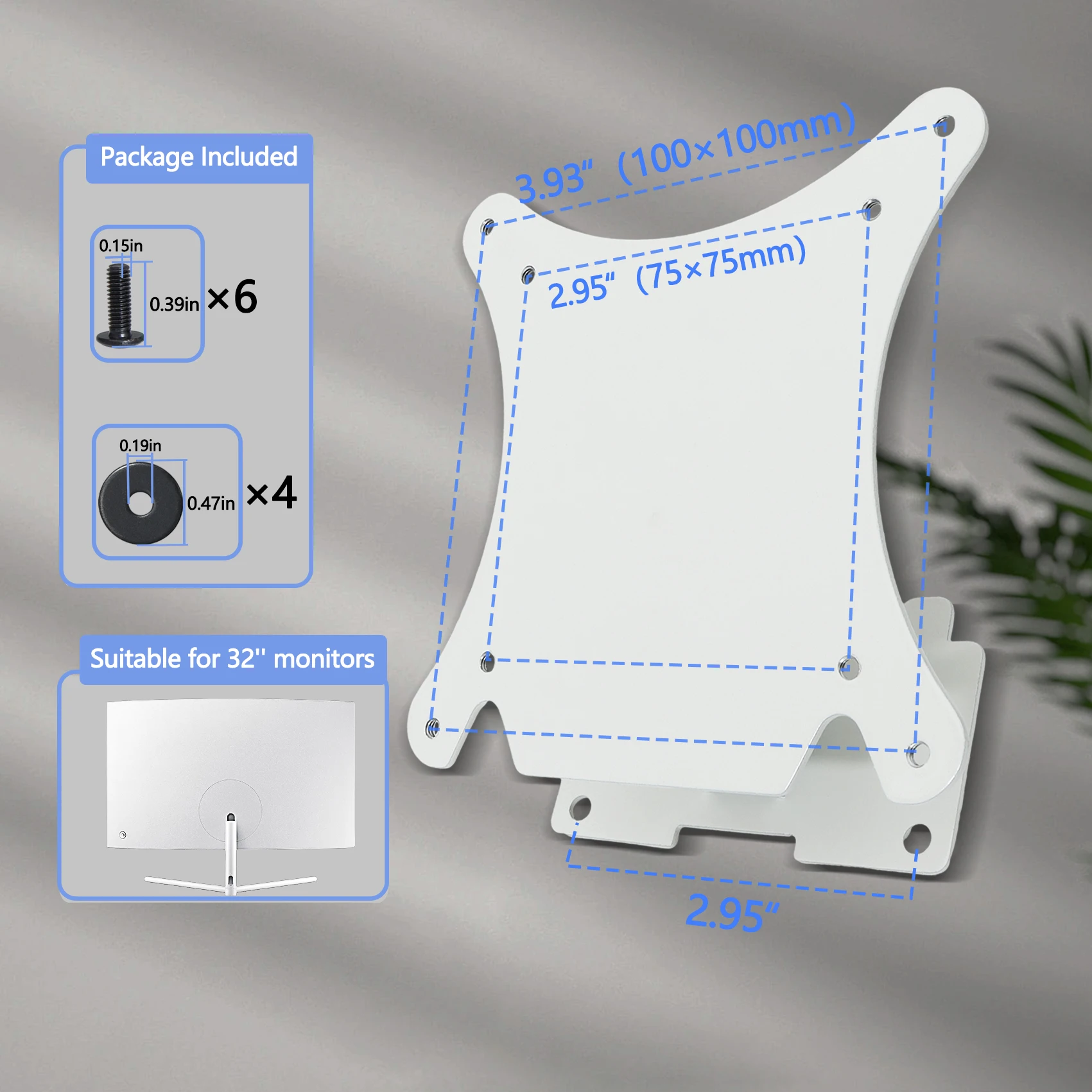 Wall Mount VESA adapters Bracket for Samsung UR59 Series 32" U32R59C U32R591C U32R590C UR59C UR590 Curved Monitor - Image 3
