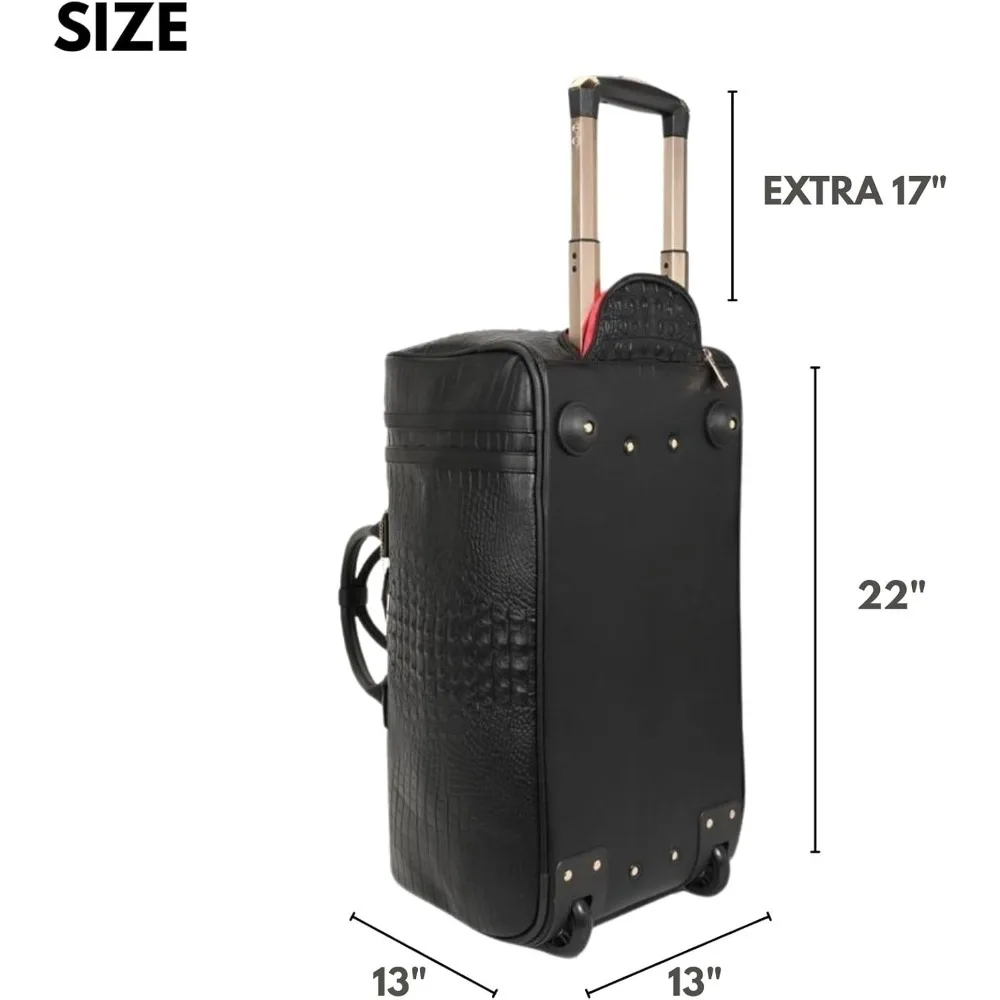 حقيبة كبيرة دوارة مع عجلات للسفر، وصالة الألعاب الرياضية، والرياضة، والاستخدام اليومي، ورحلات عطلة نهاية الأسبوع، والأمتعة لجميع الأغراض #2