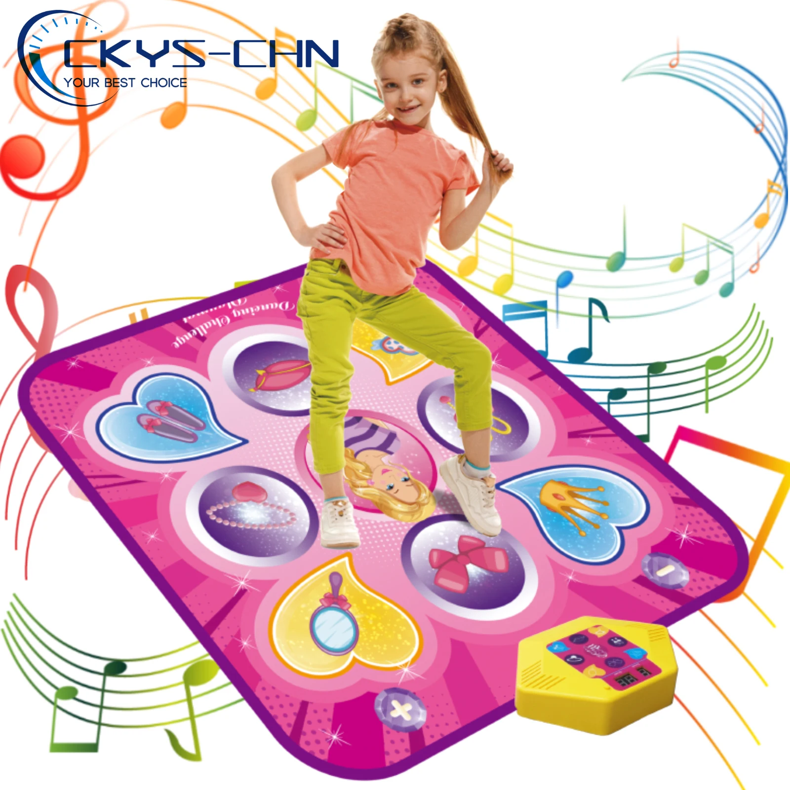 Manta de baile para niña, estera de música electrónica, almohadilla para el cuerpo, dinosaurio, juego deportivo, juguetes, Festival de cumpleaños, regalos para niña