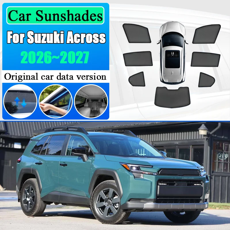 For Suzuki Across 2026 2027 Toyota RAV4 XA60 Car Mesh Sun Visor Anti-UV Breathable Curtains Privacy Sunshades Auto Accessories