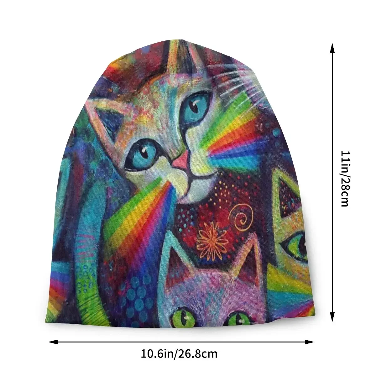 Magicats Skullies Beanies Karinzeller Psychedelic Abstract Cats Hat Hip Hop Street Caps Winter Head Wrap Bonnet Knitting Hats