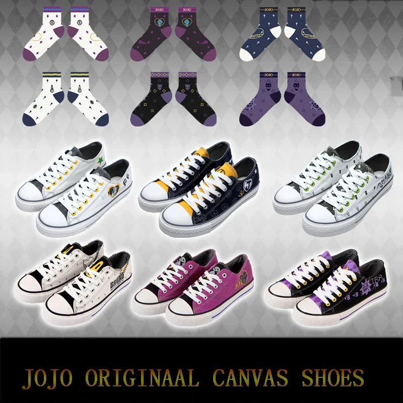 Canvas Shoes Sneaker Women Mens Anime Bizarre Adventures Bruno Bucciarati Cosplay Giorno Giovanna Casual Shoes Girls Boys