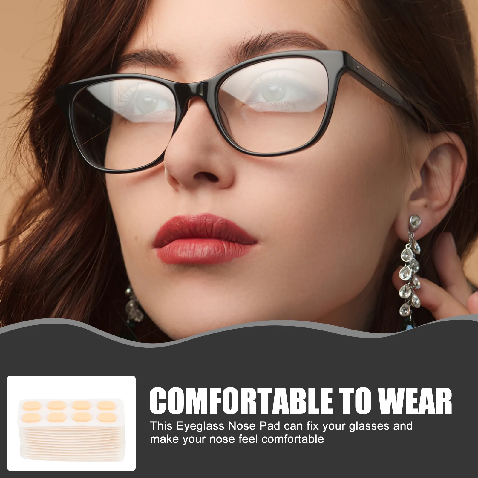 

Anti-Slip Eyeglass Nose Sponge Reusable Glasses Cushions Non-Skid Comfortable Soft Pads For Eye Glass Support