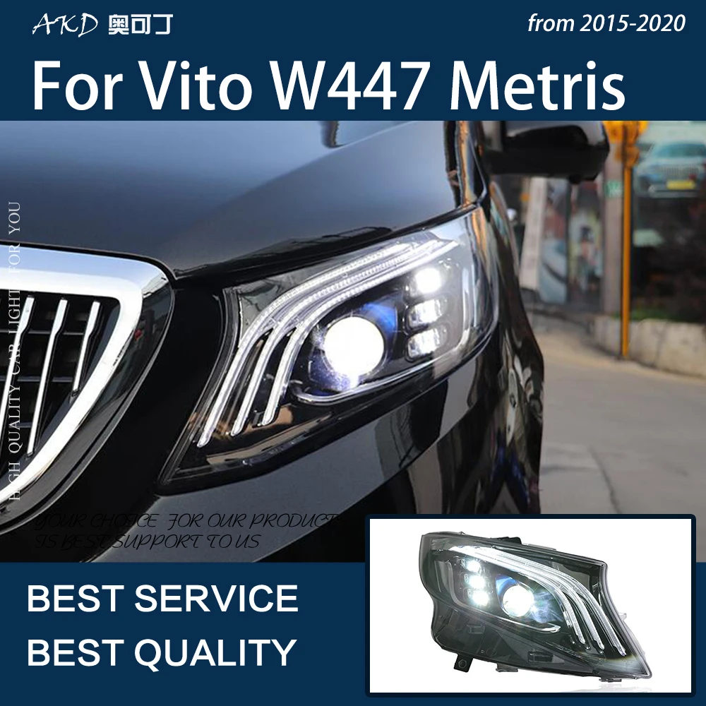 

Car Lights for Vito W447 V-Class V250 V260 2016-2022 LED Auto Headlight Assembly Upgrade Maybach Design LHD RHD Tool Accessories