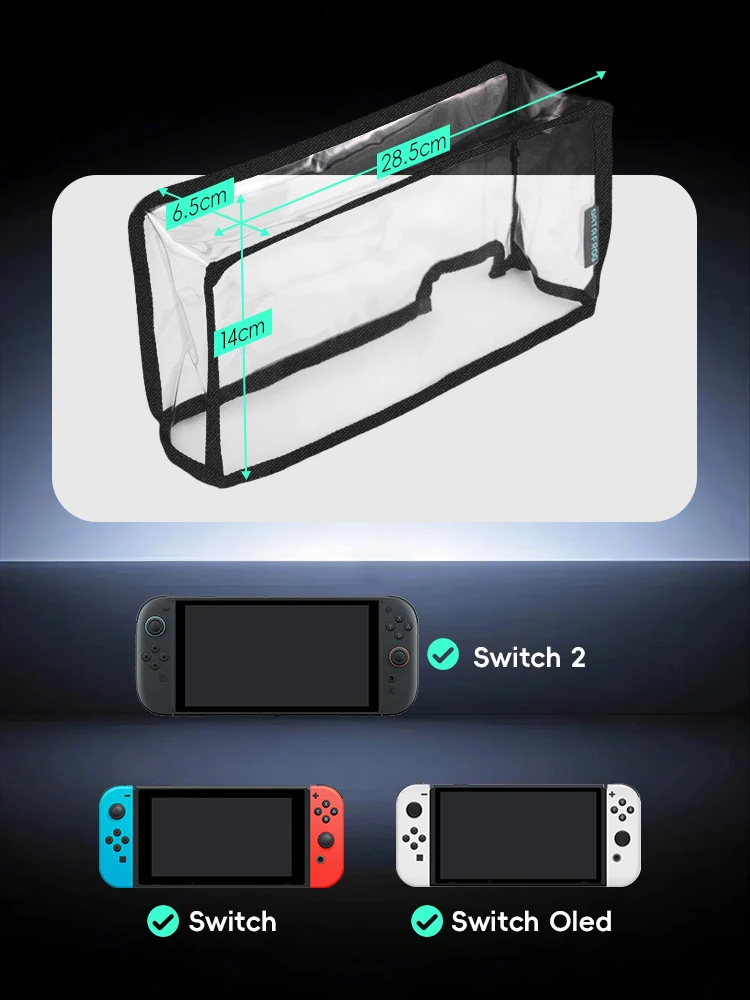 DATA FROG Dust Cover for Switch 2 Anti Scratch Dust Guard Waterproof Cover Sleeve for Switch 2 Console