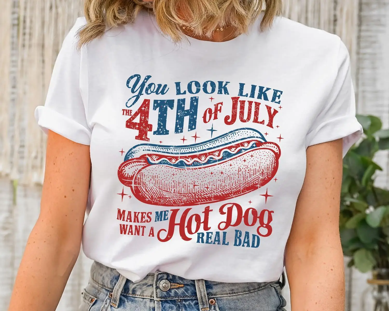 

You Look Like The 4th Of July, Funny 4th July Shirt, Hot Dog Lover Shirt