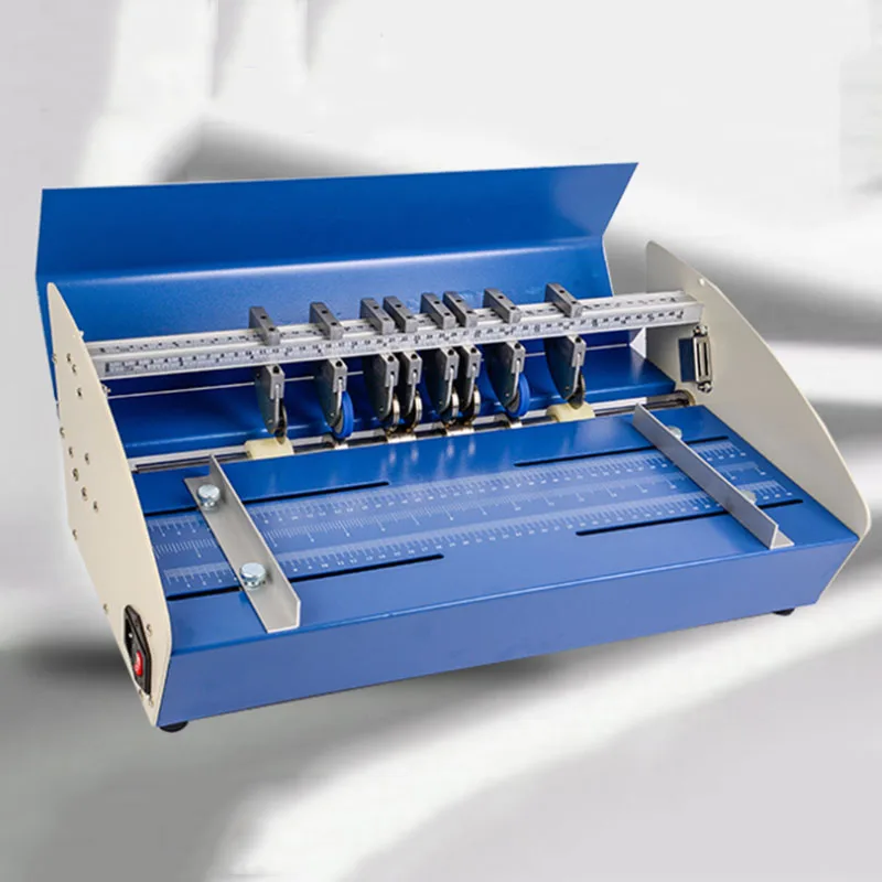 1PC Blue 18 Inch 460mm Electric Creaser Scorer Perforator 3 in1 Combo Paper Creasing Perforating 3 Function Machine 110/220V