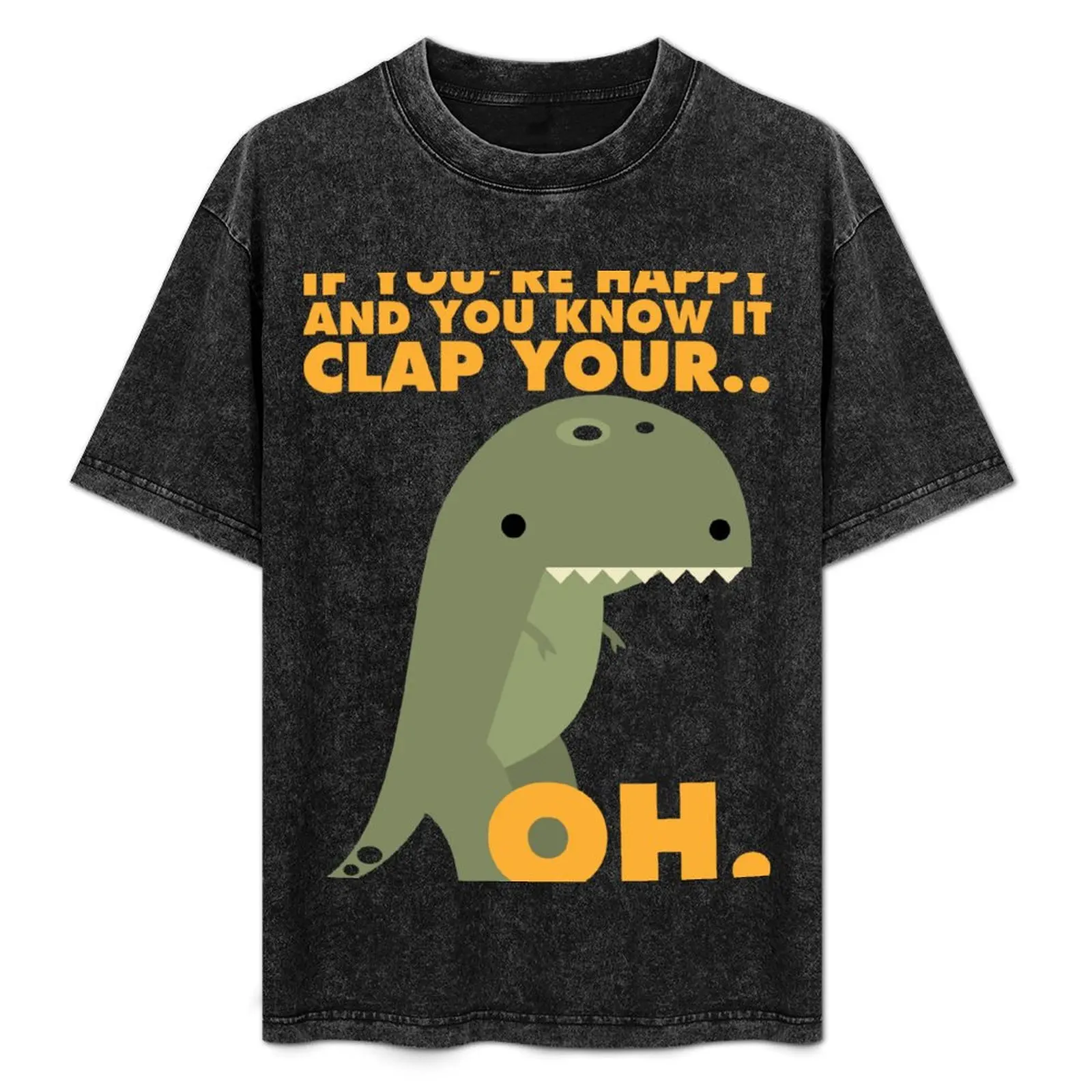 T-Rex Likes To Clap... Oh. T-Shirt Big Size Loose Fit Tee Shirt