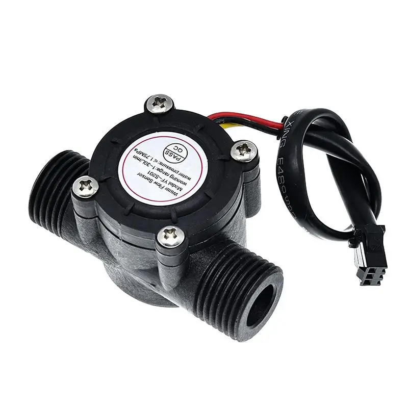Water Flow Sensor DC 5-18V Flowmeter Hall Flow Sensor Water Control Liquid Flow Sensor Switch 1-30L/min 2.0MPa YF-S201