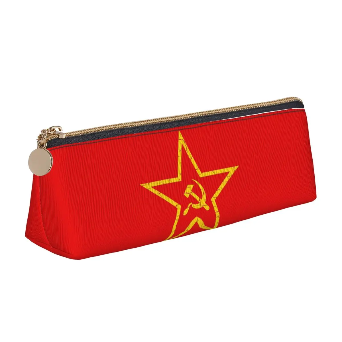 

USSR Hammer And Sickle CCCP Russian Soviet Flag Pencil Case for Kids Gifts Pen Box Pencil Bag Stationery Supplies Pen Holder Bag
