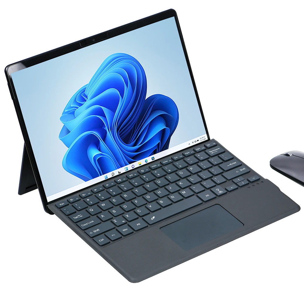 Bluetooth-Compatible Ultra-Slim Keyboard with Touchpad Type C Charging 7-Color Backlight for Microsoft Surface Pro 8/9/X/10/11