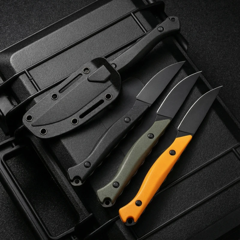 

2026 Новый уличный прямой нож EDC, подходящий для кемпинга, рыбалки, выживания, карманный нож с ножнами, мини-440C