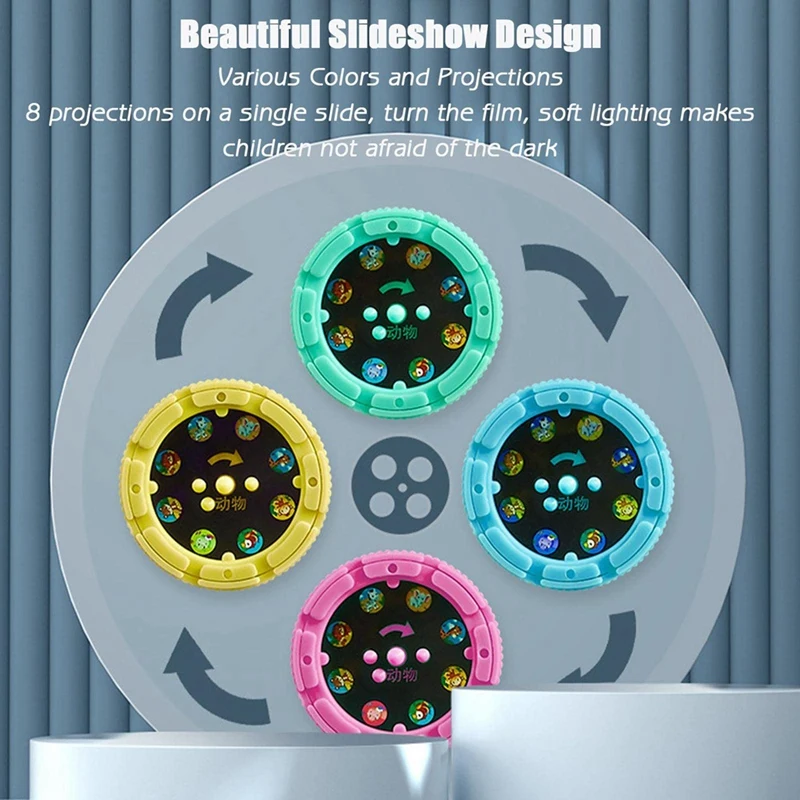 Hot Flashlight Projector, Slide Projector Torch Light Slide Projector Flashlight, Kids Shark Projector Torches Pink