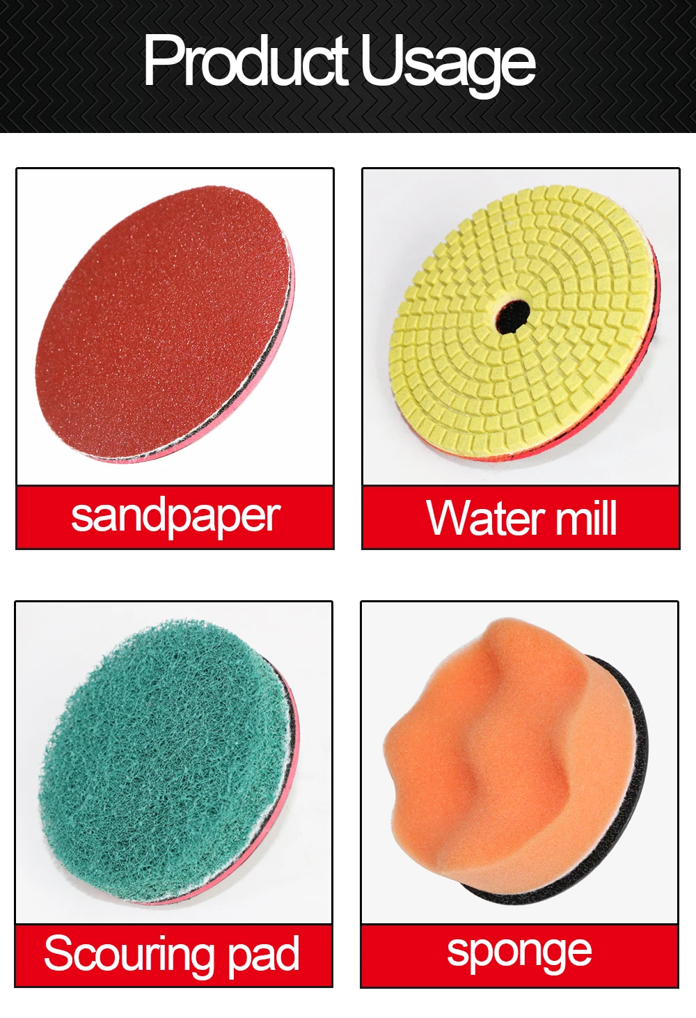 1pc Schleif Disc Stützteller 3/4 zoll 80/100mm Schleifpapier Selbstklebende M10 Haken-Schleife Stützteller fit Sander Grinder – Detail 2