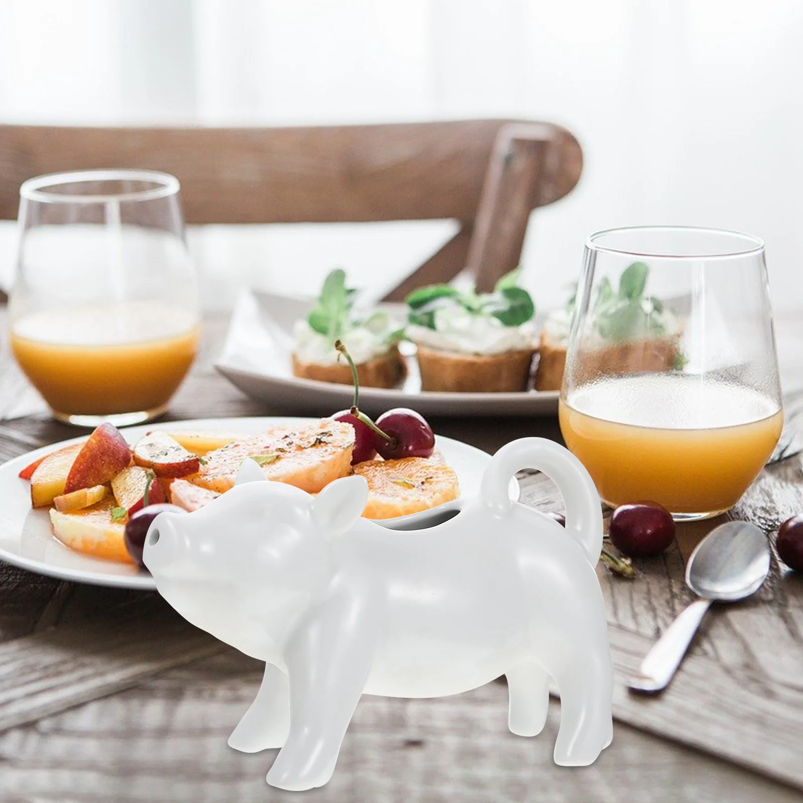 

Creative Ceramic Milk Cup Pig Shaped Heat Resistant Coffee Frothing Cup Milk Jug Multipurpose Beverage Container