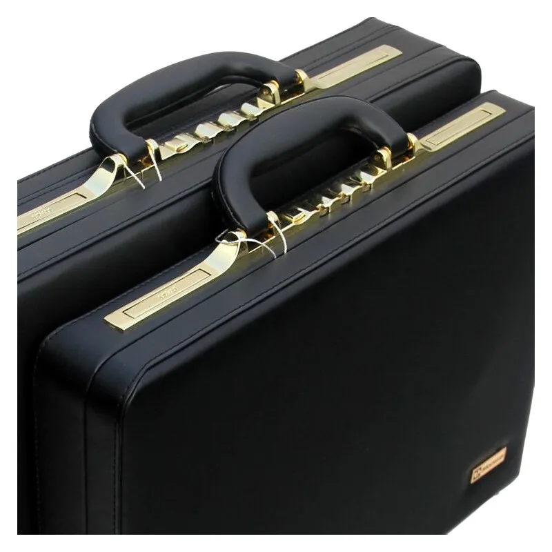 Business Men Black Leather Messenger Bag 14