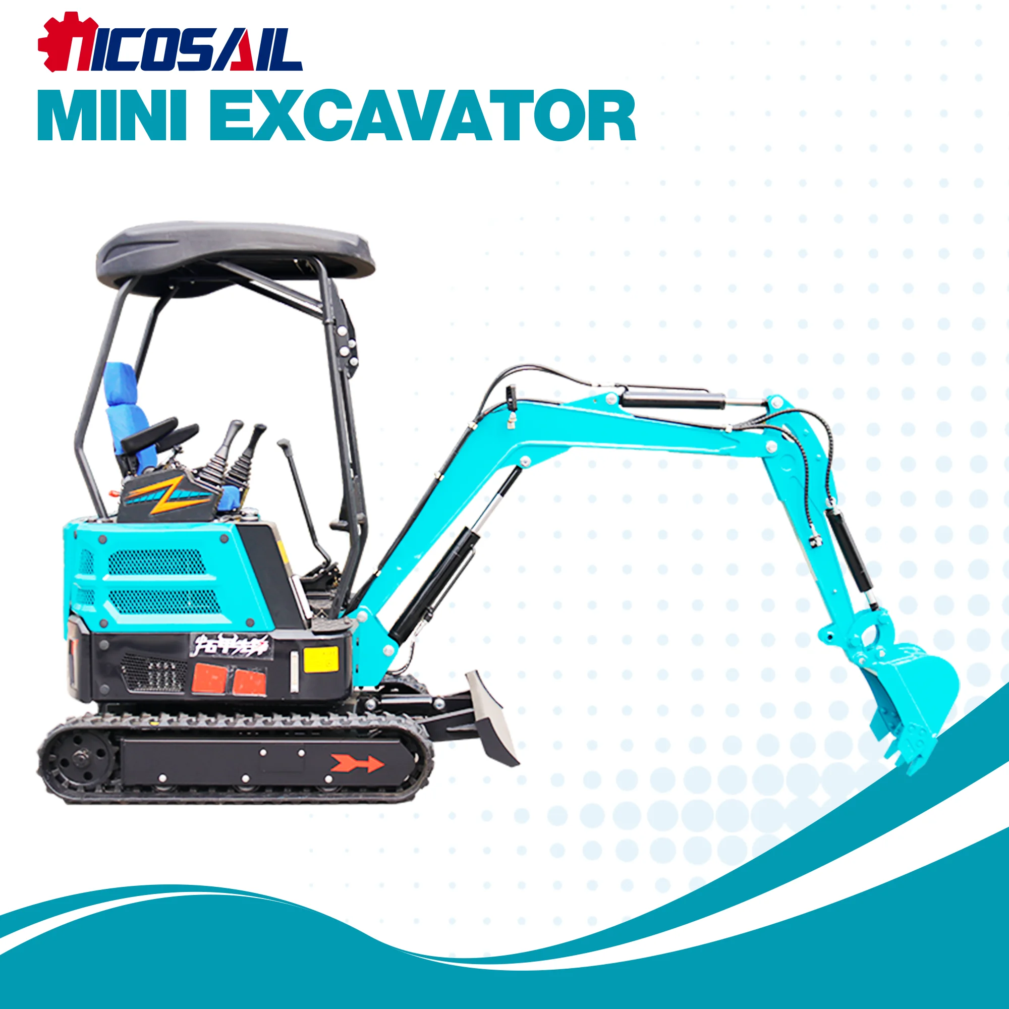 

Мини-экскаватор 2000 кг для бытового использования, экологически чистый, с кабиной