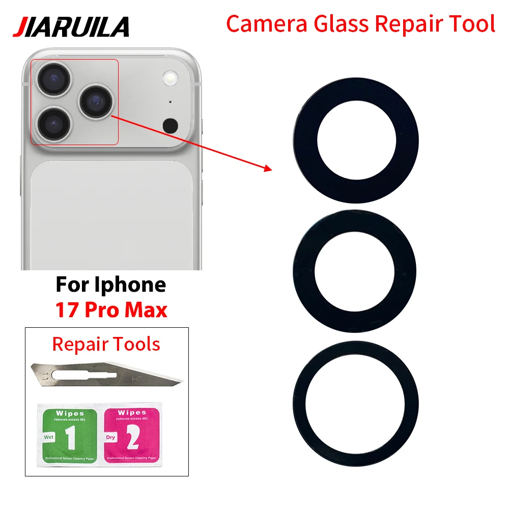 3Pcs/Lot Good Rear Camera lens For Iphone 16 Pro Max 16 Plus 17 Pro Max Back camera glass replacement parts
