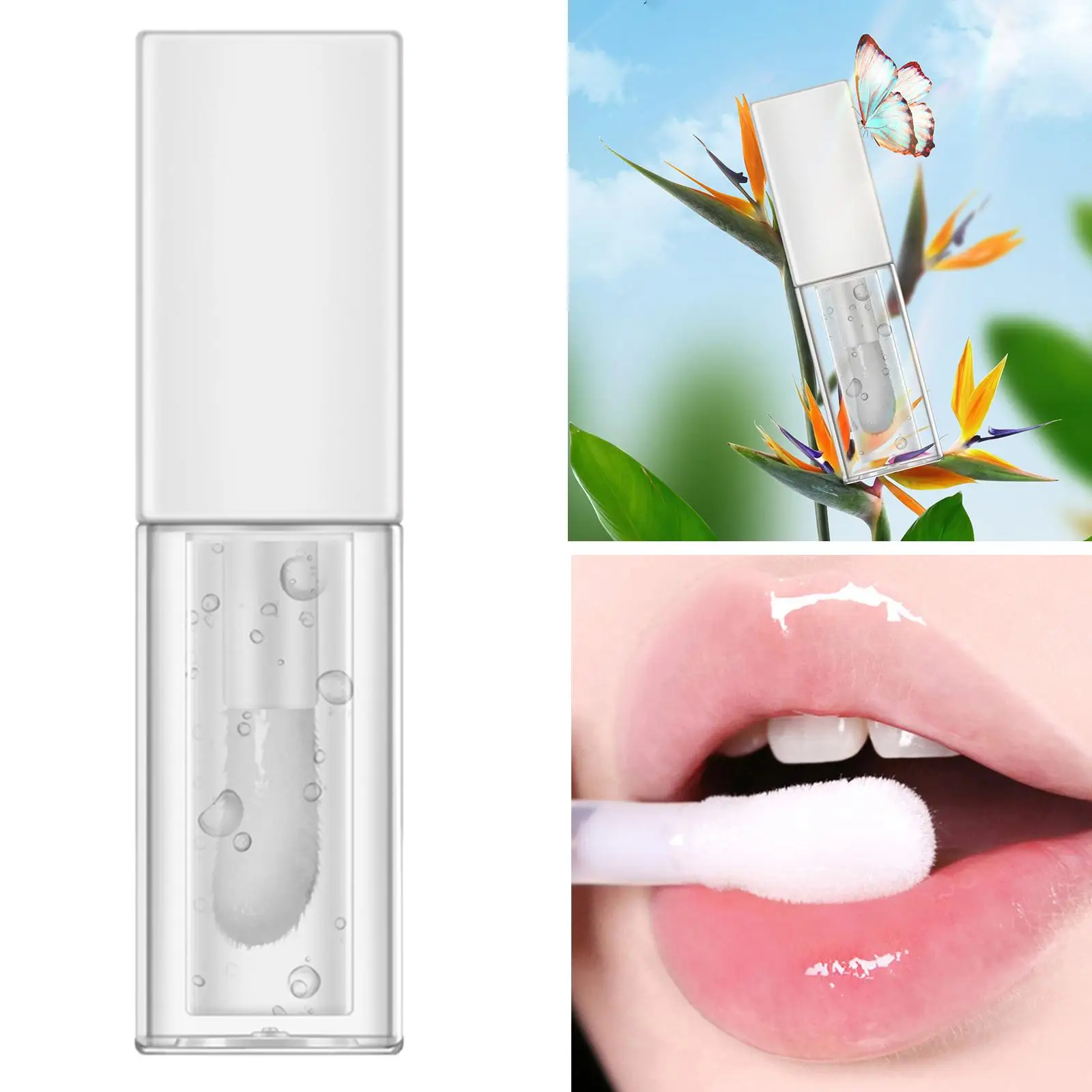 Olio Idratante per Labbra Non Appiccicoso, Lucidalabbra Portatile Essenziale per Idratare le Labbra Quotidianamente