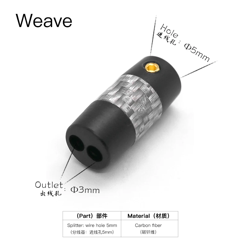 hakugei Weave splitter cable file headphone upgrade cable dedicated DIY